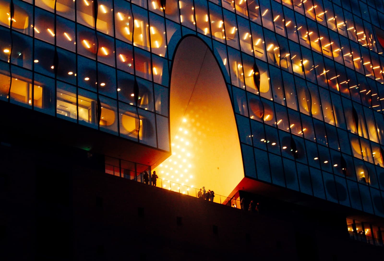 Hamburg State Opera night architecture Mihail Zablodsky
