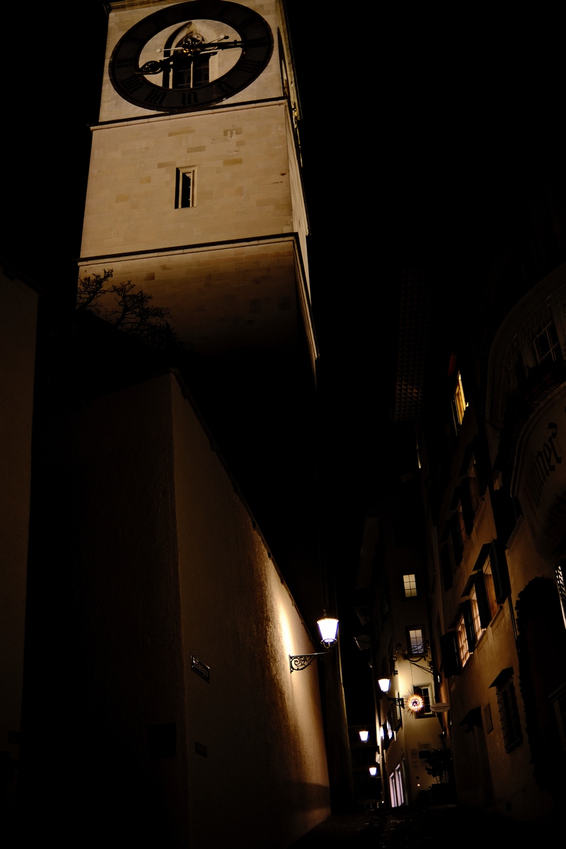 Medieval streets of Zurich night aesthetic Mihail Zablodsky